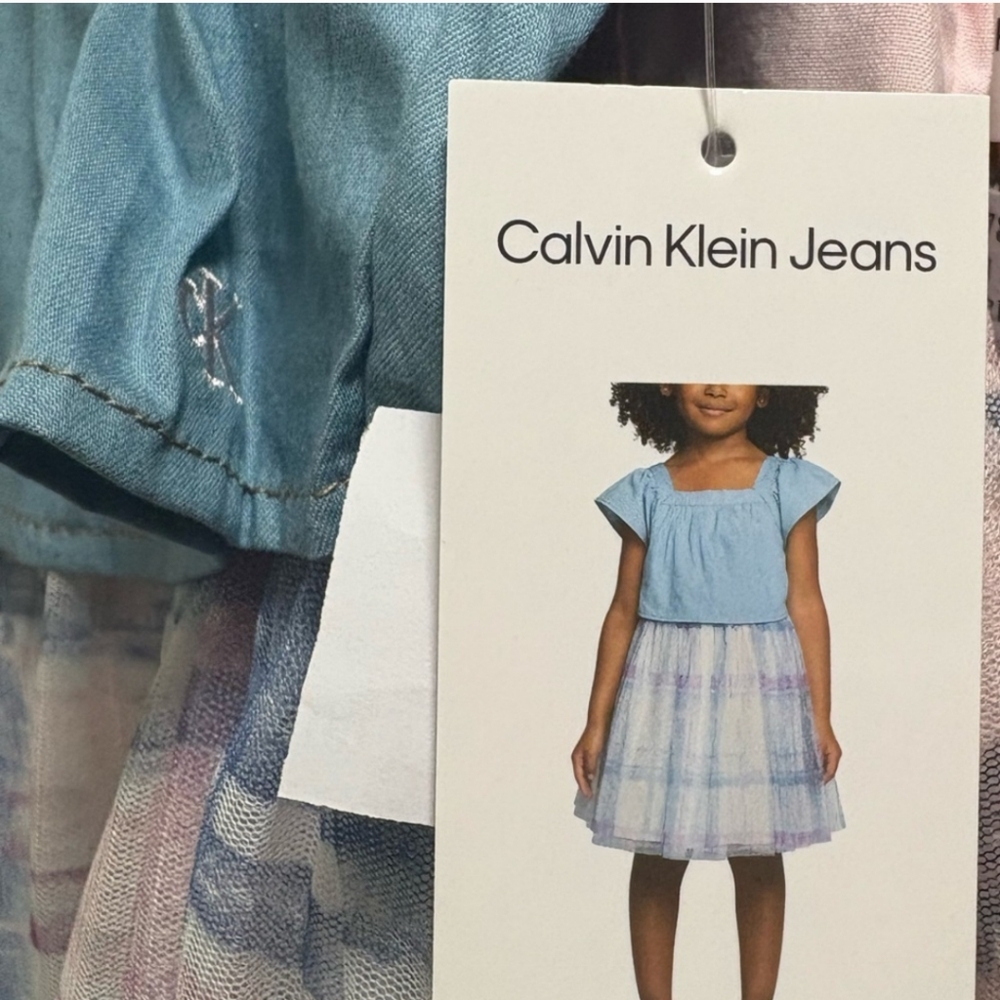 New! Calvin Klein Dress Size 7 girls kids toddler Fast shipping Holidays NWT NIB - Picture 6 of 8